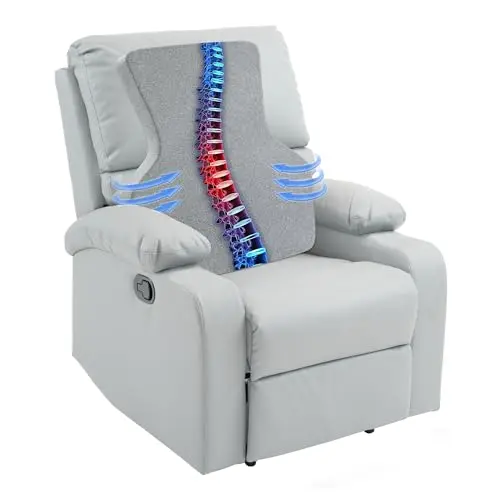 HOMBYS light grey wide lumbar support pillow