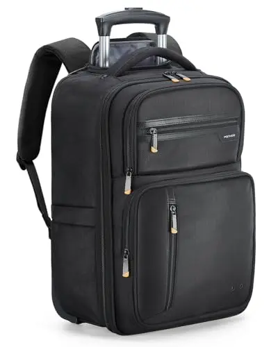 Ponhog compact rolling carry-on backpack fitting under airplane seat