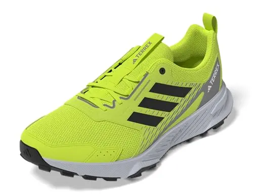 Adidas Terrex Tracefinder trail running sneaker in Lucid Lemon and black