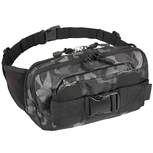 LarKoo tactical fanny pack with touch screen window and adjustable strap