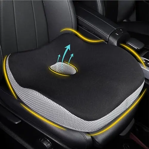 Allaboutsla black and grey car seat cushion for driving