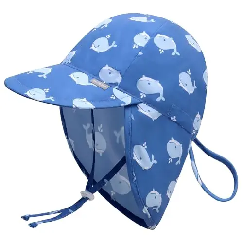 Duoyeree baby sun hat with ear and neck protection flaps