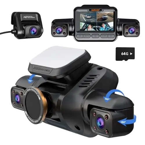 HUPEJOS V8PLUS 4-channel 360-degree dash cam