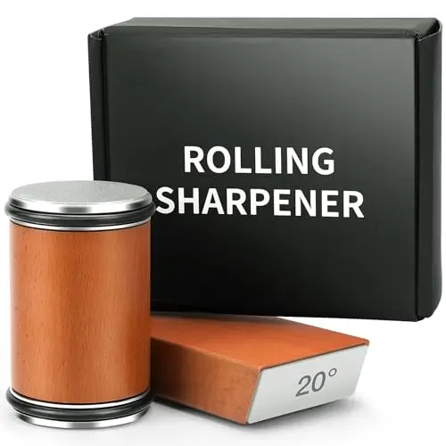 Ailanxin brown wooden rolling knife sharpener kit