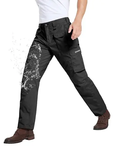 DURAWERK men's tactical cargo pants showing 10-pocket configuration