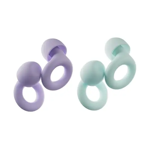 Loop Quiet Bundle containing two pairs of earplugs in black and violet