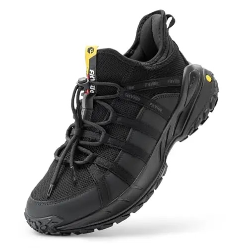 FitVille extra wide slip-on walking shoe in black with wide toe box