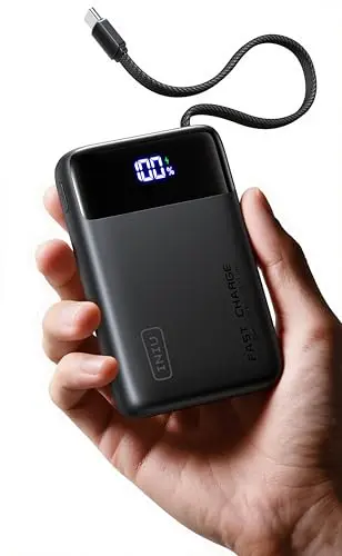 INIU 20000mAh 45W Power Bank with Built-in USB-C Cable
