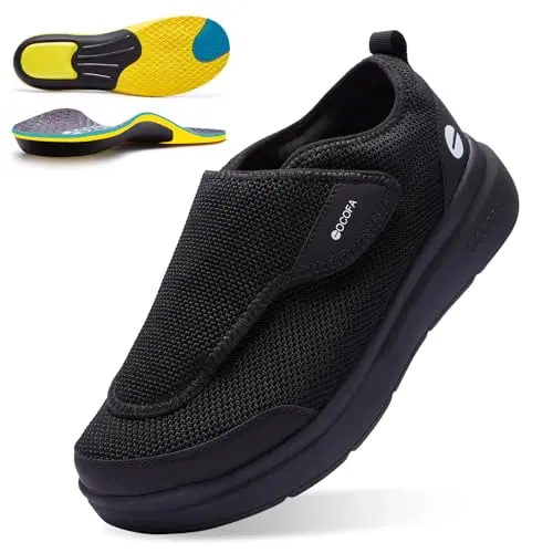 Men's extra wide diabetic slip-on shoe with stretchy upper and no laces