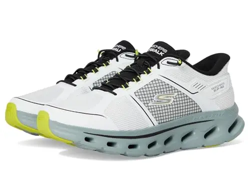 Skechers Go Walk Glide Step 2.0 Zalor hands-free slip-on sneaker in white and black