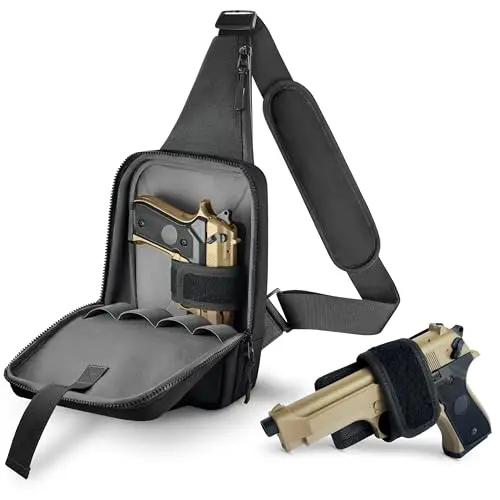 ARMORWERK tactical sling pack with quick-pull tab and multiple slots