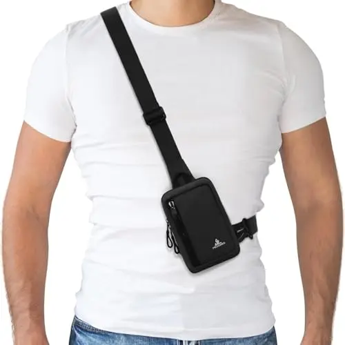 Peicees Mini Sling Bag with key clip feature