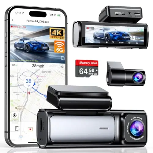 Affver A4 low-profile 4K dash cam on windshield