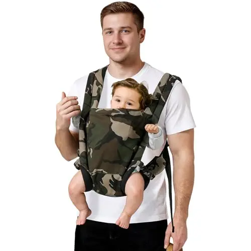 MISSWISDOM camouflage baby carrier with included windproof hat