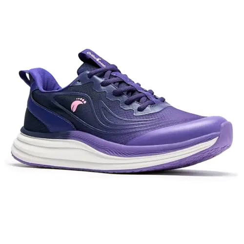Women's purple orthopedic road running sneakers
