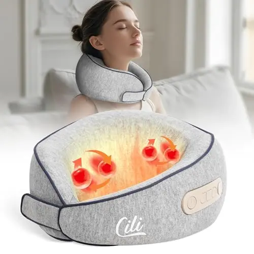 CILI Cordless Neck Massager Pillow being worn
