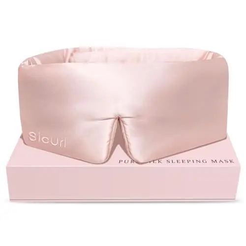 Sicurl beige mulberry silk sleep mask for eyelash extensions