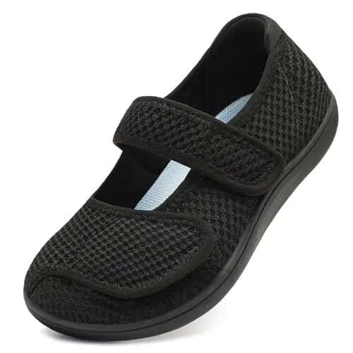 JOINFREE women's wide barefoot shoes with adjustable strap for arthritis