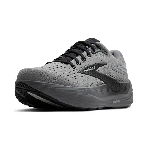 Brooks Ghost Max 3 running and walking shoe in Primer Grey and Ebony