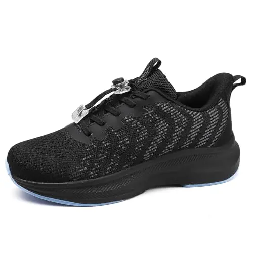 AOE unisex wide slip-on walking sneakers with buckle closure
