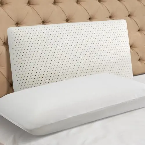 WYUSOLP Queen size Talalay latex pillow with breathable cotton cover