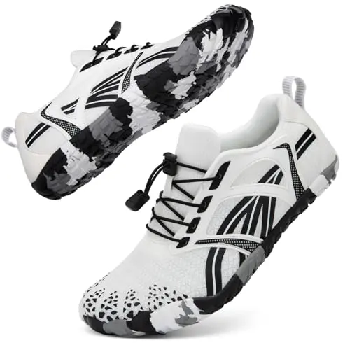 ATHMILE barefoot water shoes with wide toe box and protective toe guard.