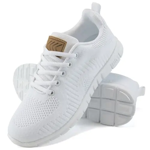 Alicegana Women's lightweight woven sneaker in white