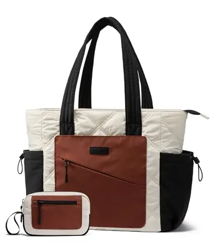 Two LOVEVOOK puffer tote bags, one nested inside the other, showing the set.