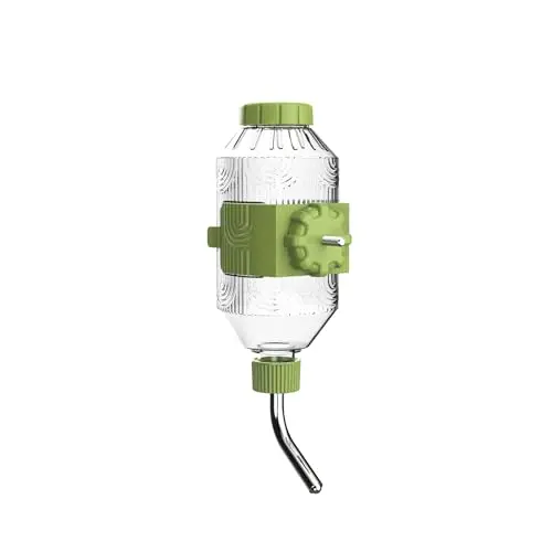 Kassiva green plastic hanging water bottle for puppy crate