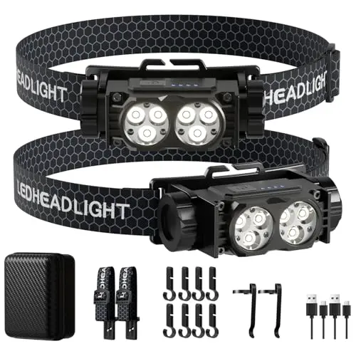 keikuy headlamp with magnetic base and detachable design
