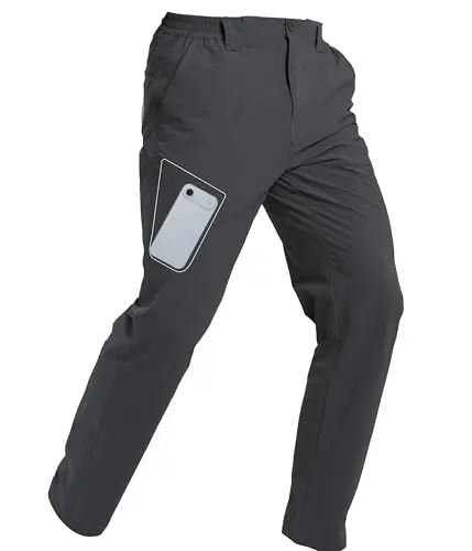 Arunlluta Men's Quick Dry Travel Hiking Pants in Grey