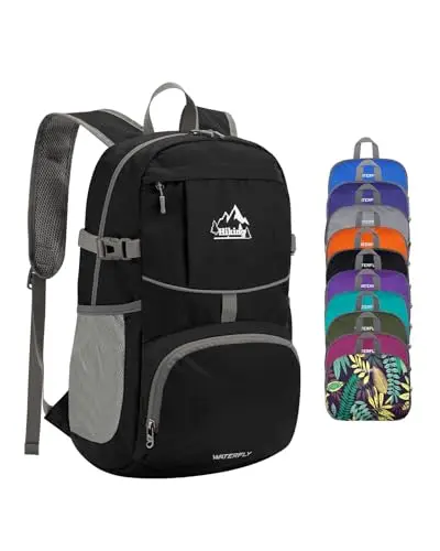 WATERFLY 25L packable hiking daypack with reflective details