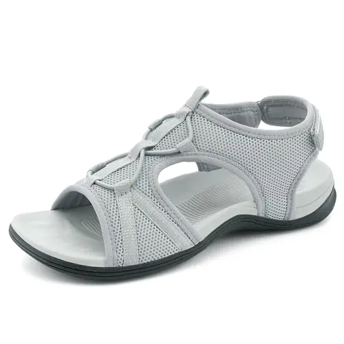UBFEN women's breathable mesh hiking sandals with adjustable straps