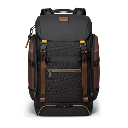 Tumi Alpha Bravo Expedition Flap Backpack with flap lid and sternum strap
