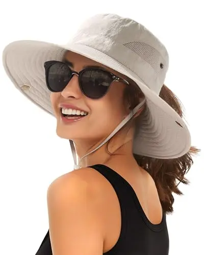 FURTALK lightweight bucket hat with ponytail hole