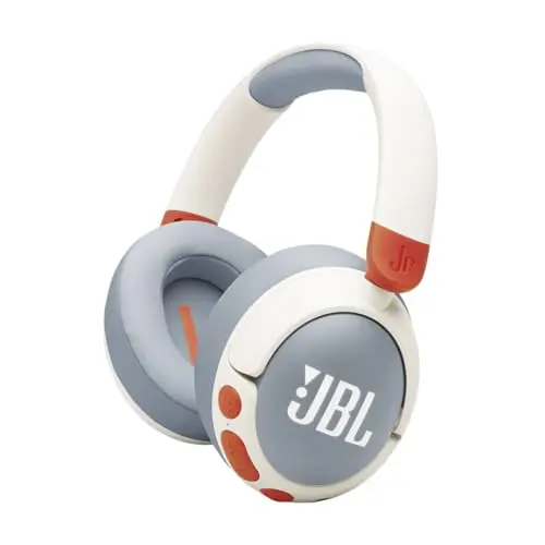 JBL Junior 470NC white wireless over-ear kids headphones with app control