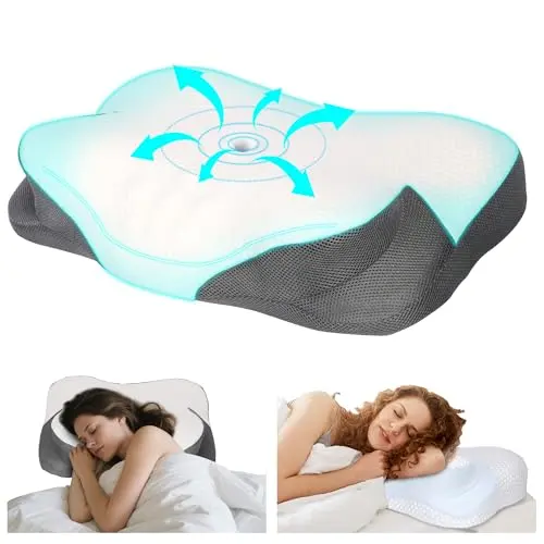 ZRSGXG grey wedge-shaped orthopedic memory foam pillow with multiple cases