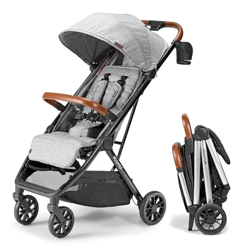 Bombi Bebee V2 Lightweight Baby Stroller in Stone Gray