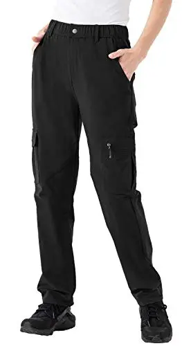 RDRUKO women's petite lightweight water-resistant cargo hiking pants