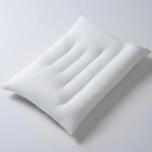 Pozino Queen size 2.5-inch white microfiber flat bed pillow