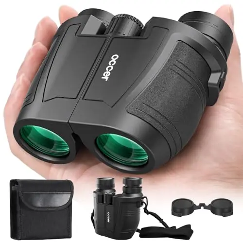 Occer 12x32 compact binoculars with large eyepiece for adults and kids