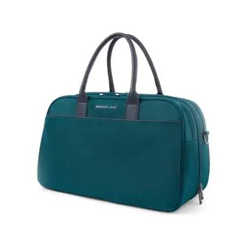 Nomad Lane Bento Bag carry-on duffel open to show clamshell design and organizers