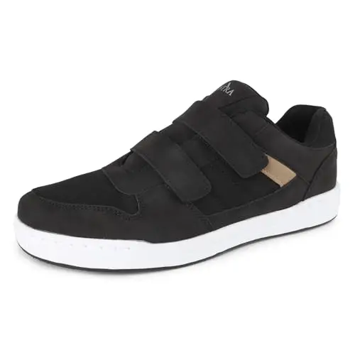 TIESTRA Wide Width Walking Sneakers with hook and loop straps