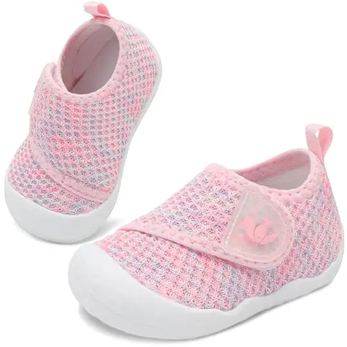 FEETCITY pink and purple wide-fit baby sneakers