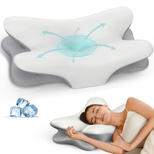 Besyodo cervical neck pillow with butterfly contour for side sleepers