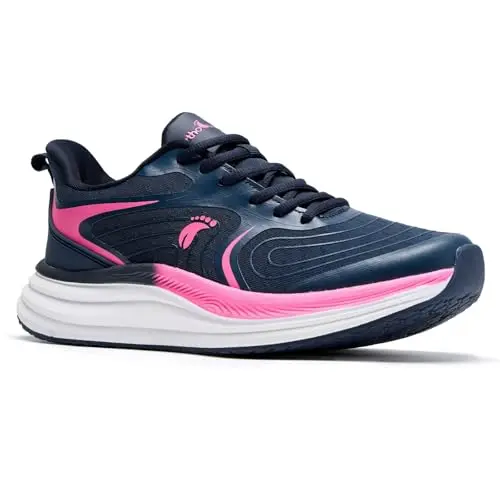 Women's Orthopedic Slip On Road Running Shoes in Rose color.