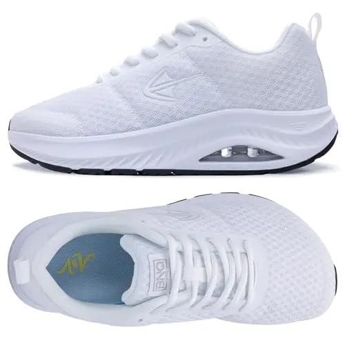 PERSOUL Women's Wide Toe Box Walking Shoes in White