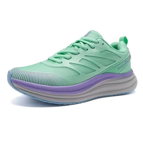 Women's orthopedic tennis walking shoes in lake blue
