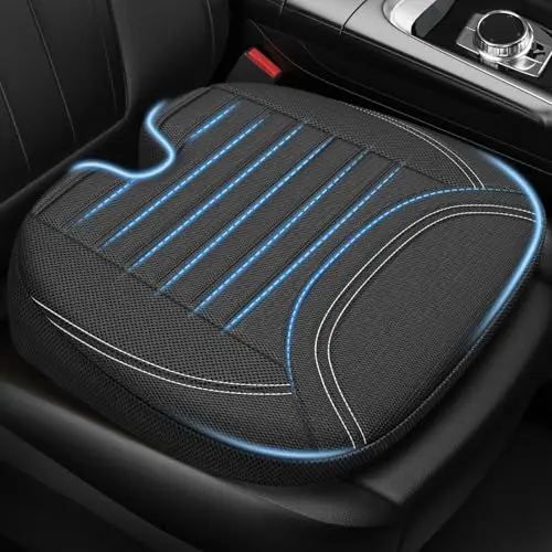 ZIKEE black car seat cushion with channeled mesh design on a seat