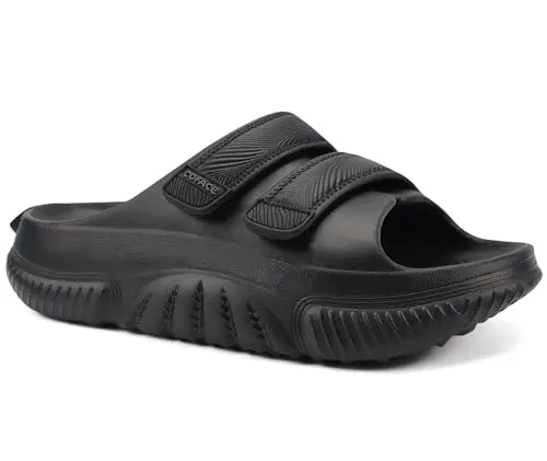 COFACE men's recovery slide sandals with a thick, cushioned midsole and hollowed-out straps